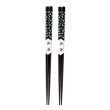 Load image into Gallery viewer, Red & Blue Cherry Blossom Chopsticks | Wooden Reusable Japanese - 2/5 Pairs