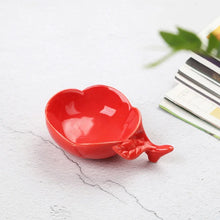 Load image into Gallery viewer, Cute Leaf Soy Sauce Dish | Japanese Ceramic Sushi Bowls for Dipping - 1 Pc