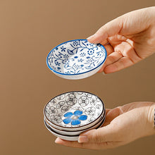 Load image into Gallery viewer, Blue & White Ceramic Soy Sauce Dish | Japanese Small Dipping Bowl - 6 PC Set