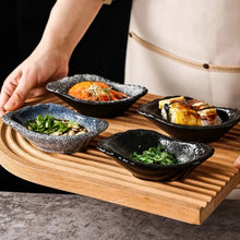 Load image into Gallery viewer, Oyster Shape Soy Sauce Dish | Japanese Ceramic Sauces Bowl - 1 Pc