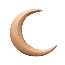 Load image into Gallery viewer, Wood Moon Hair Sticks | Hand Carved Wooden Crescent Pin - 1 Pc