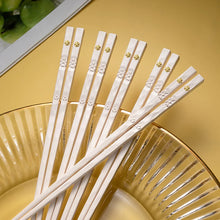 Load image into Gallery viewer, Dark Luxury Ornate Korean Metal Chopstick Set | Reusable & Dishwasher Safe - 5 Pairs