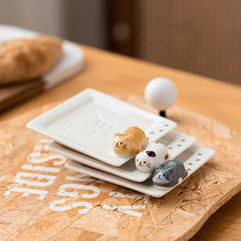 Load image into Gallery viewer, Cat Soy Sauce Plate - Japanese Ceramic (1 Pc)
