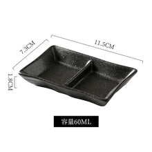 Load image into Gallery viewer, Duo Japanese Soy Sauce Dish | 2 Divided Sushi Dipping Bowl - 1 Pc