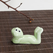 Load image into Gallery viewer, Laying Frog Ceramic Chopstick Holders | Funny Cutlery Stand Rest - 3 Pc Set