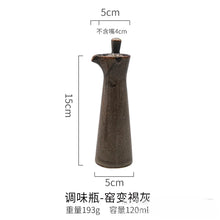 Load image into Gallery viewer, Tall Ceramic Seasoning Soy Sauce Bottle | Small Japanese Dispenser for Oil Vinegar - 1 Pc