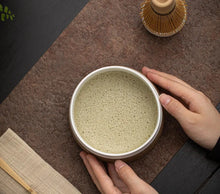Load image into Gallery viewer, Brown White Stripe Ceramic Matcha Bowl | Matte Japanese Chawan - 1 Pc