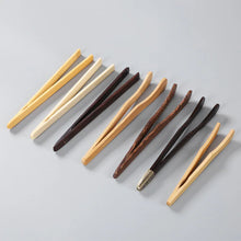 Load image into Gallery viewer, Bamboo Tea Tongs | Wooden Ceremony Tea Bag Squeezers - 1 Pc