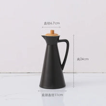 Load image into Gallery viewer, Black & White Taper Soy Sauce Bottle | Oil Vinegar Dispensers - 1 Pc