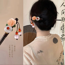 Load image into Gallery viewer, Chinese Ornament Hair Sticks with Hanging Tassel | Floral and Crystal Inspired Hair Pins
