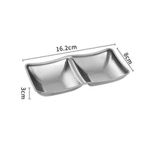 Load image into Gallery viewer, Korean Soy Sauce Plate | Stainless Steel Sauce Dish Trays for Dipping - 1 Pc