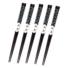 Load image into Gallery viewer, Red & Blue Cherry Blossom Chopsticks | Wooden Reusable Japanese - 2/5 Pairs