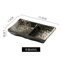 Load image into Gallery viewer, Duo Japanese Soy Sauce Dish | 2 Divided Sushi Dipping Bowl - 1 Pc