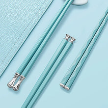 Load image into Gallery viewer, Light Blue Luxury Chopsticks | Reusable Non-Slip Chinese Tableware - 5 Pair Set