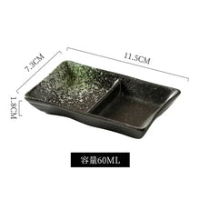 Load image into Gallery viewer, Duo Japanese Soy Sauce Dish | 2 Divided Sushi Dipping Bowl - 1 Pc