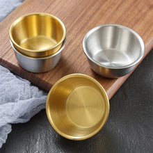 Load image into Gallery viewer, Korean Soy Sauce Dish | Gold Silver Stainless Steel Sauce Bowl for Condiments -1 Pc