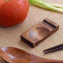 Load image into Gallery viewer, Japanese Wooden Spoon & Chopsticks Holder | Japanese Dual Tableware Rest - 4 Pc Set