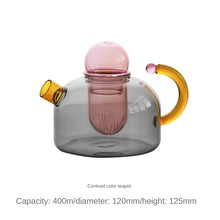 Load image into Gallery viewer, Contemporary Glass Teapot on Stove | Infuser Kettle with Cups - 1 Pc