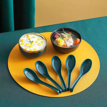Load image into Gallery viewer, Dark Green Japanese Soup Spoons | 5 pcs