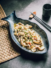 Load image into Gallery viewer, Japanese Fish Shaped Sushi Plates | Large Ceramic Serving Dish - 1 Pc