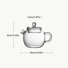 Load image into Gallery viewer, Mini Clear Glass Teapot | Small Borosilicate For Individual Serving - 1 Pc