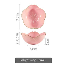 Load image into Gallery viewer, Cute Sakura Flower Soy Sauce Dish | Small Japanese Ceramic Dipping Bowls - 1 Pc
