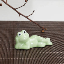 Load image into Gallery viewer, Laying Frog Ceramic Chopstick Holders | Funny Cutlery Stand Rest - 3 Pc Set