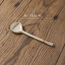 Load image into Gallery viewer, Minimalist Retro Ceramic Soup Spoon | Neutral Stoneware - 1 Pc
