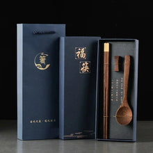 Load image into Gallery viewer, Solid Wood Luxury Chinese Chopsticks and Holders Gift with Box - 1 Set