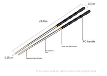 Load image into Gallery viewer, Black & White Wavy Chopsticks | Japanese Metal Stainless Steel Luxury Set - 5 Pairs