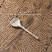 Load image into Gallery viewer, Minimalist Retro Ceramic Soup Spoon | Neutral Stoneware - 1 Pc