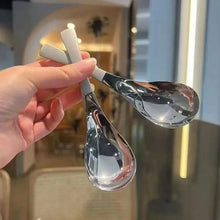Load image into Gallery viewer, Gold & Silver Korean Soup Spoons | Asian Stainless Steel Tableware - 1 Pc