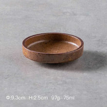 Load image into Gallery viewer, Retro Ceramic Sauce Plate | Round Dipping Dish for Seasoning - 1 Pc