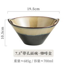 Load image into Gallery viewer, Blue Ceramic Ramen Bowls with Chopsticks Insert | Ceramic Japanese Bowl - 1 Pc