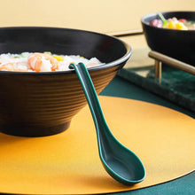 Load image into Gallery viewer, Dark Green Japanese Soup Spoons | 5 pcs