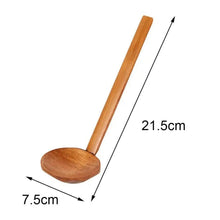 Load image into Gallery viewer, Japanese Wood Soup Spoon | Long-Handled Ladle for Pot - 1 Pc
