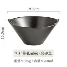 Load image into Gallery viewer, Blue Ceramic Ramen Bowls with Chopsticks Insert | Ceramic Japanese Bowl - 1 Pc