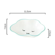 Load image into Gallery viewer, Cute Pink & Blue Cloud Soy Sauce Plate | Ceramic Dipping Dish - 1 Pc