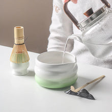 Load image into Gallery viewer, Green Gradient Matcha Bowl | Whisk Holder Tea Towel Scoop – 7 Pc Set