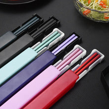 Load image into Gallery viewer, Portable 304 Stainless Steel Chopstick with Case Box for Lunch Tableware