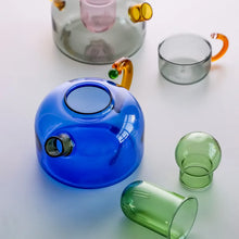 Load image into Gallery viewer, Contemporary Glass Teapot on Stove | Infuser Kettle with Cups - 1 Pc