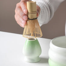 Load image into Gallery viewer, Green Gradient Matcha Bowl | Whisk Holder Tea Towel Scoop – 7 Pc Set