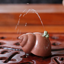 Load image into Gallery viewer, Frog on Shell Spitting Tea Pet | Chinese Purple Clay Mascot Figurine - 1 Pc