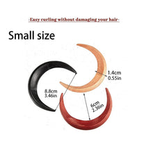 Load image into Gallery viewer, Wood Moon Hair Sticks | Hand Carved Wooden Crescent Pin - 1 Pc
