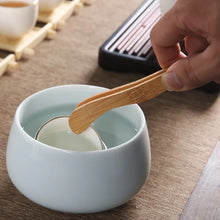 Load image into Gallery viewer, Bamboo Tea Tongs | Wooden Ceremony Tea Bag Squeezers - 1 Pc