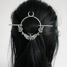 Load image into Gallery viewer, Dragonfly Witch Hair Sticks | Woodland Goddess Crescent Metal Pins - 1 Pc