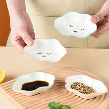 Load image into Gallery viewer, Cute Cloud Soy Sauce Plate | White Ceramic Dipping Dish - 1 Pc