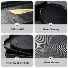 Load image into Gallery viewer, Black Melamine Dinner Platters | Japanese Sushi Plates - 1 Pc