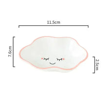 Load image into Gallery viewer, Cute Pink & Blue Cloud Soy Sauce Plate | Ceramic Dipping Dish - 1 Pc