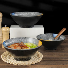 Load image into Gallery viewer, Gray Japanese Noodle Bowls | Lightweight Melamine Ramen Bowl - 1 Pc